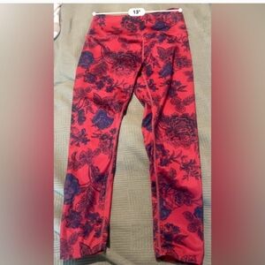 Free People Movement Ashford Lose Control Floral Printed Pull On Leggings Size M